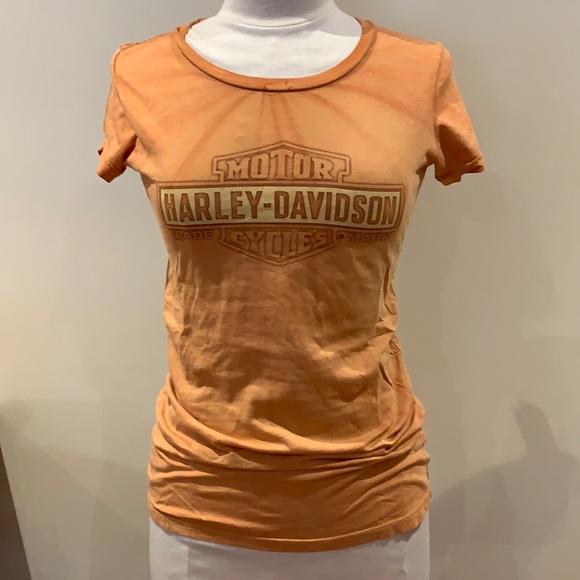 Ladies Harley-Davidson orange t-shirt size M